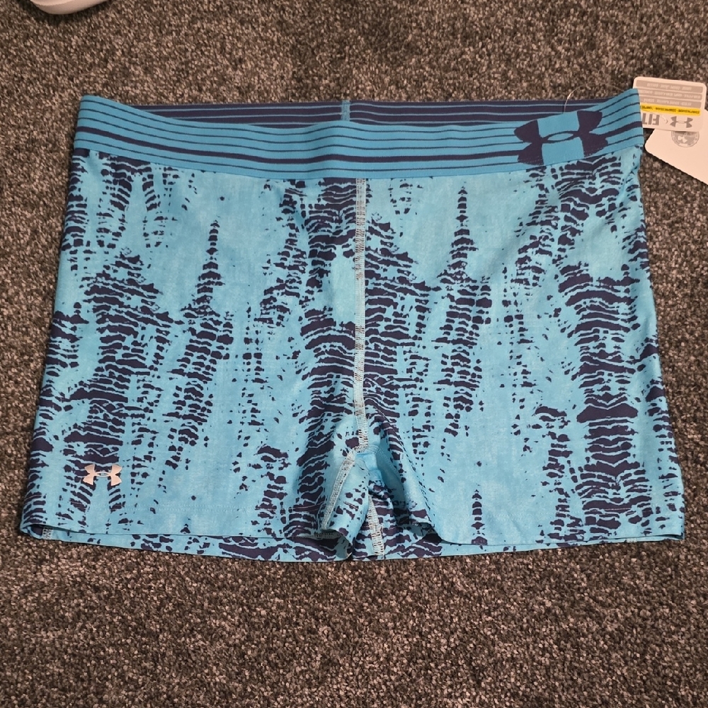 Under Armour Teal and Navy Patterned Shorts